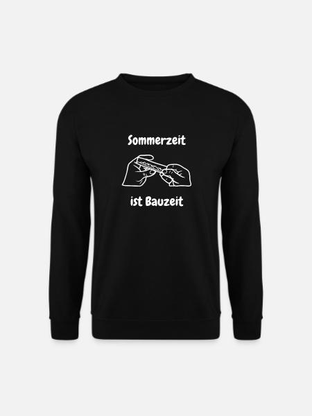 Sommerzeit ist Bauzeit - Unisex Pullover - Schwarz