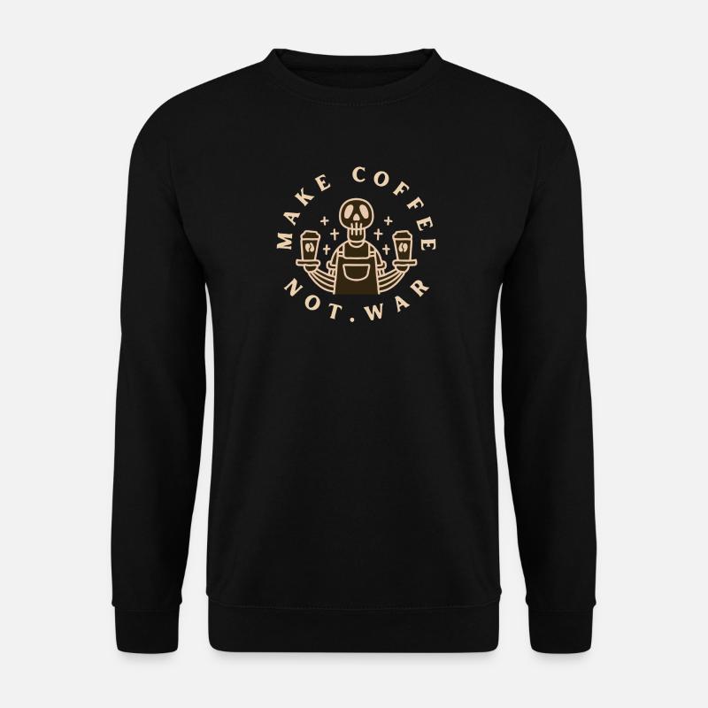 Make Coffee Not War Café - Unisex Pullover - Schwarz