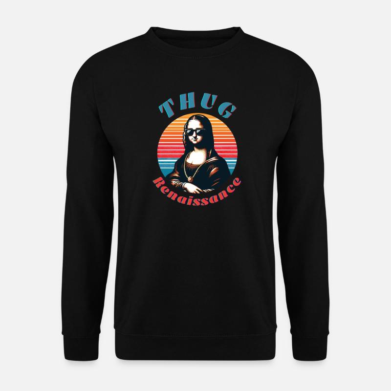 Hipster Mona with Retro Vibe - Unisex Sweatshirt - black