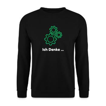 Denkende Zahnräder Design - Unisex Pullover - Schwarz - Vorne - Alina (178cm) & Michal (187cm)