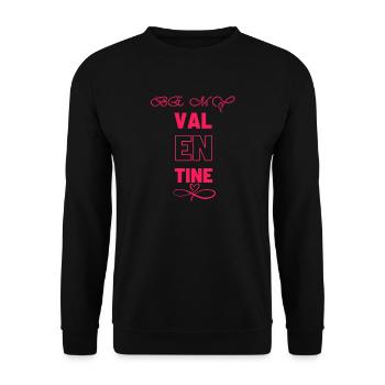 Conception élégante de la typographie de la Saint-Valentin - Sweat-shirt Unisexe - noir - Devant - Alina (178cm) & Michal (187cm)