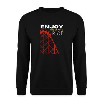 Montagnes russes crypto - Sweat-shirt Unisexe - noir - Devant - Alina (178cm) & Michal (187cm)