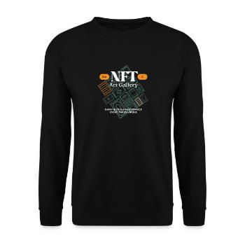 Mosaïque de blocs de la Galerie d’Art NFT - Sweat-shirt Unisexe - noir - Devant - Alina (178cm) & Michal (187cm)