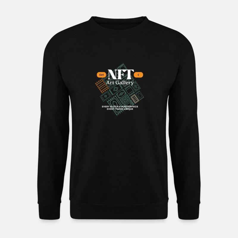 NFT Art Gallery Block Mosaic - Unisex Sweatshirt - black