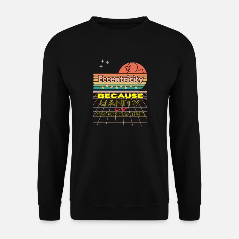 Eccentricity Neon Retro Print - Unisex Sweatshirt - black