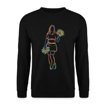 Croquis de pom-pom girl - Sweat-shirt Unisexe - noir - Devant - Alina (178cm) & Michal (187cm)