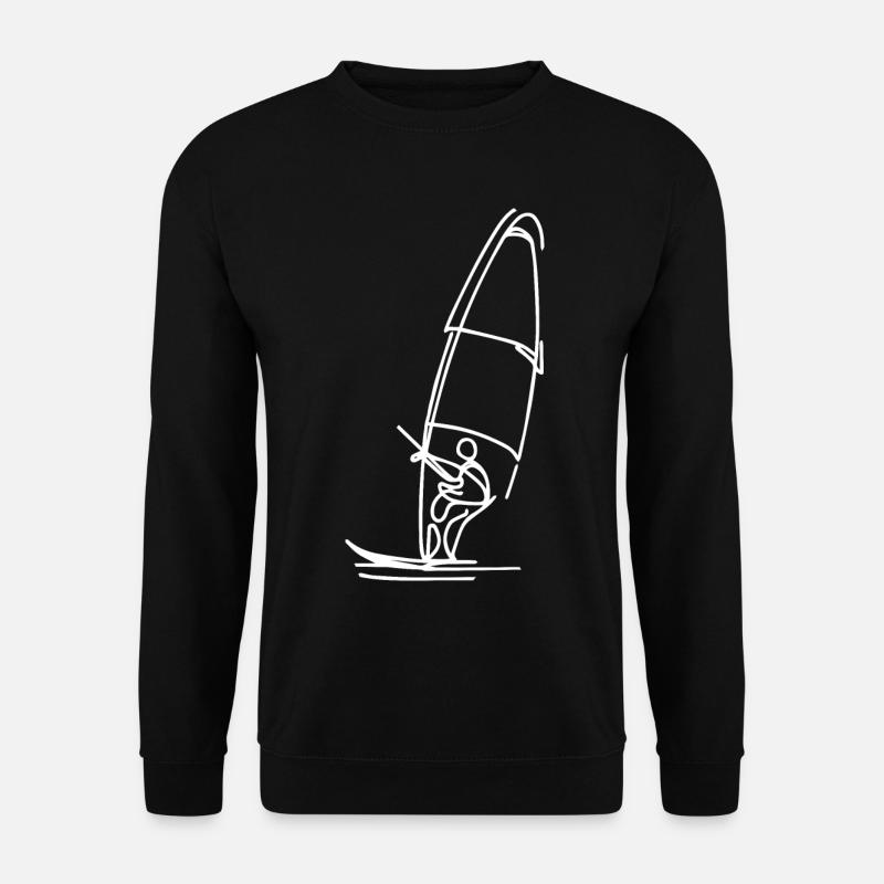 Windsurfing Sketch - Unisex Sweatshirt - black