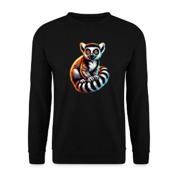 Lemur - Unisex Pullover - Schwarz - Vorne - Alina (178cm) & Michal (187cm)