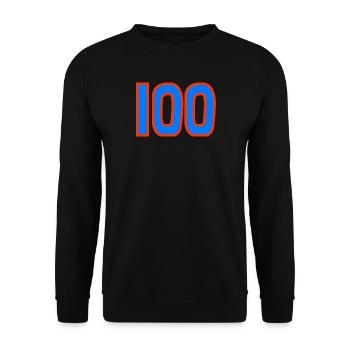 100. 100 JAHRE. 100-JÄHRIGES JUBILÄUM. GEBURTSTAG 100 - Unisex Pullover - Schwarz - Vorne - Alina (178cm) & Michal (187cm)