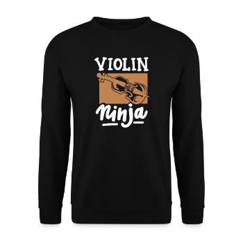 Geigenspieler Geiger - Unisex Pullover - Schwarz - Vorne - Alina (178cm) & Michal (187cm)