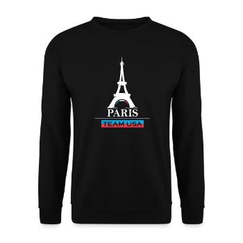 Paris team USA Sport Spiele Athlet Sportler Logo - Unisex Pullover - Schwarz - Vorne - Alina (178cm) & Michal (187cm)