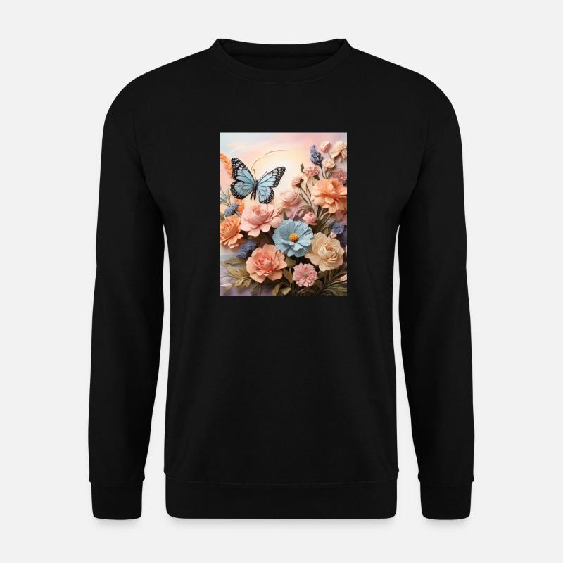 Blütenflügel - Unisex Pullover - Schwarz