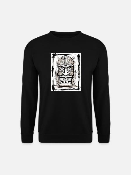 Tiki Mask Asia Style - Unisex Sweatshirt - black