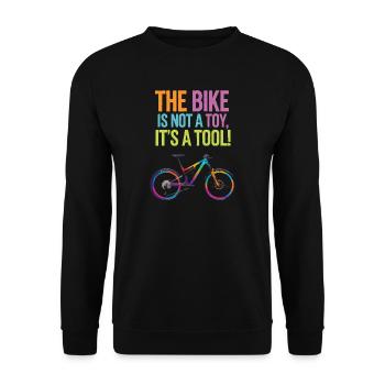 Vibrant Bicycle Quote Design - Unisex Sweatshirt - black - Front - Alina (178cm) & Michal (187cm)