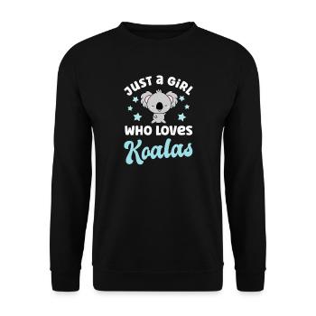 Koala Koala Bear - Unisex Sweatshirt - black - Front - Alina (178cm) & Michal (187cm)