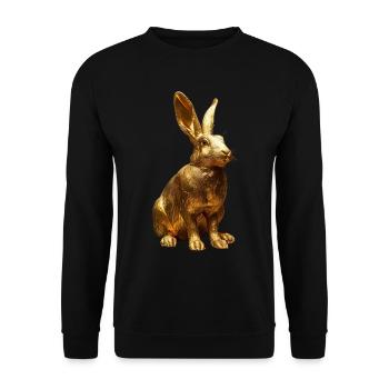 Kaninchen - Unisex Pullover - Schwarz - Vorne - Alina (178cm) & Michal (187cm)