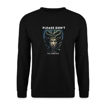 Medusa Contact visuel - Sweat-shirt Unisexe - noir - Devant - Alina (178cm) & Michal (187cm)