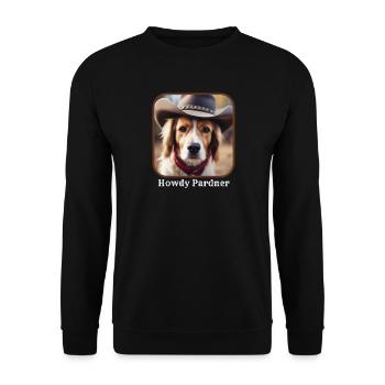 Howdy Pardner - Unisex Sweatshirt - black - Front - Alina (178cm) & Michal (187cm)