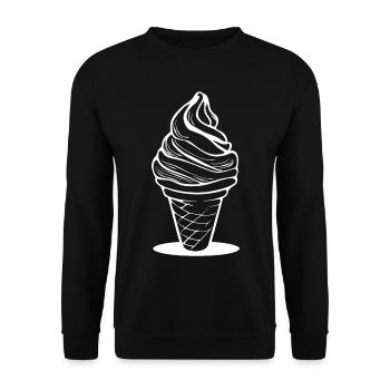 cream cone sketch - Unisex Sweatshirt - black - Front - Alina (178cm) & Michal (187cm)