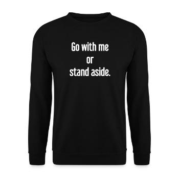 Walk with or aside - Unisex Sweatshirt - black - Front - Alina (178cm) & Michal (187cm)