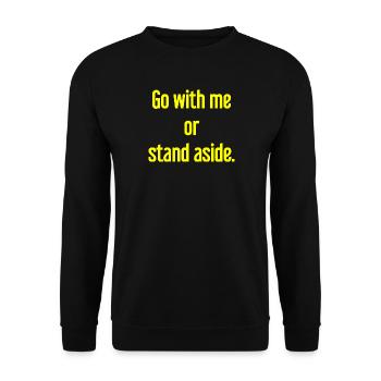 Walk with or aside - Unisex Sweatshirt - black - Front - Alina (178cm) & Michal (187cm)
