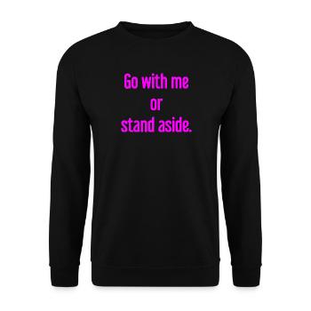 Walk with or aside - Unisex Sweatshirt - black - Front - Alina (178cm) & Michal (187cm)