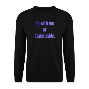 Walk with or aside - Unisex Sweatshirt - black - Front - Alina (178cm) & Michal (187cm)