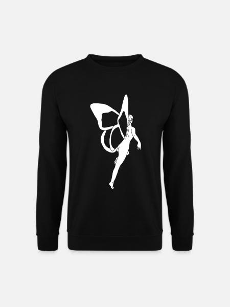 Femme papillon (blanc) - Sweat-shirt Unisexe - noir
