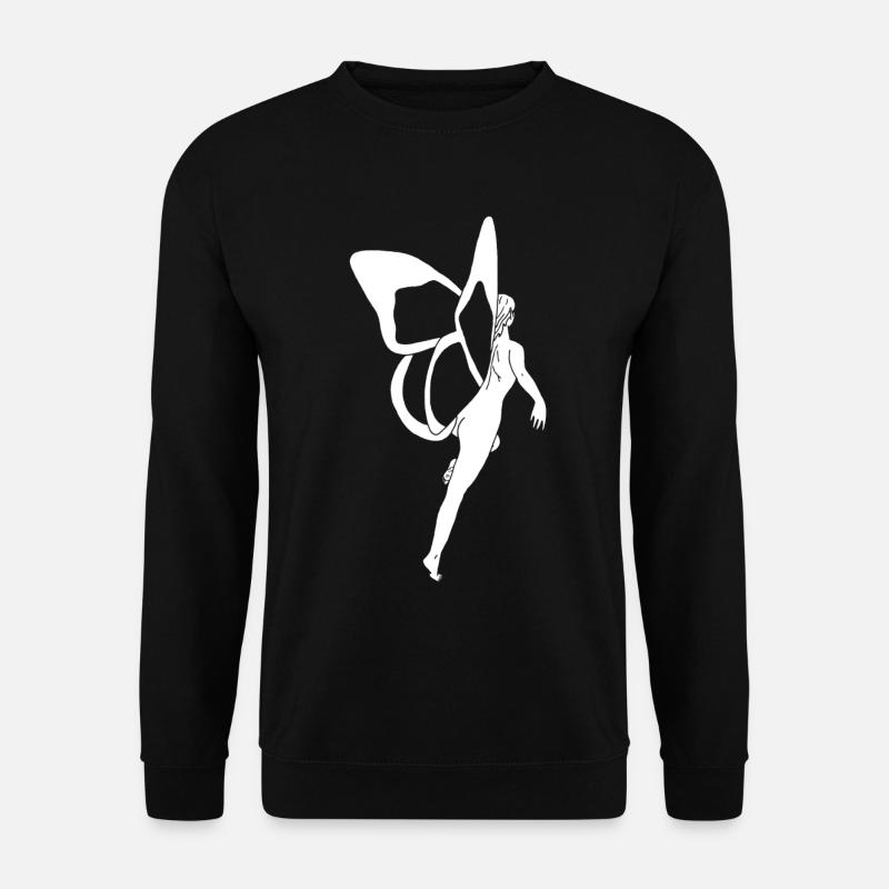 Butterfly Woman (White) - Unisex Sweatshirt - black