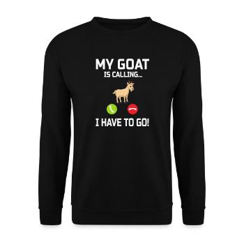 Goat - Unisex Sweatshirt - black - Front - Alina (178cm) & Michal (187cm)