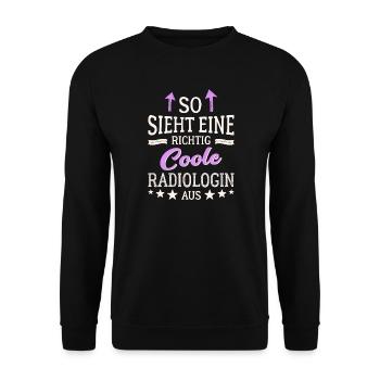 So sieht eine richtig coole Radiologin aus Röntgen - Unisex Pullover - Schwarz - Vorne - Alina (178cm) & Michal (187cm)