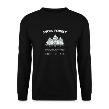 SNOW FOREST - CHRISTMAS PINE - Unisex Sweatshirt - black - Front - Alina (178cm) & Michal (187cm)