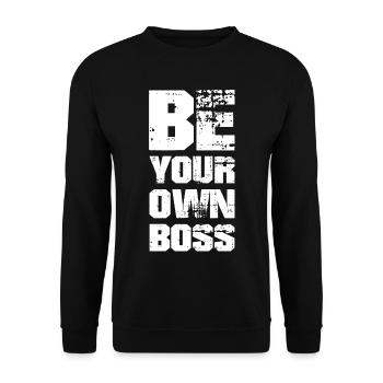 BE YOUR OWN - Unisex Sweatshirt - black - Front - Alina (178cm) & Michal (187cm)