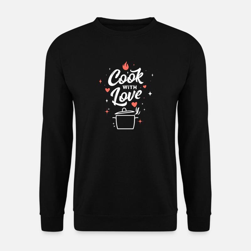 Kochen mit Liebe - Unisex Pullover - Schwarz
