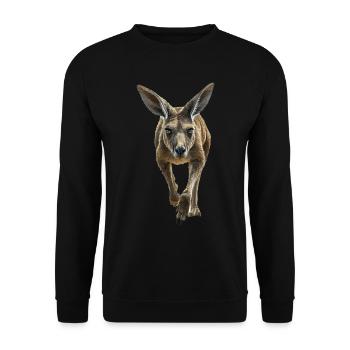 Känguru - Unisex Pullover - Schwarz - Vorne - Alina (178cm) & Michal (187cm)