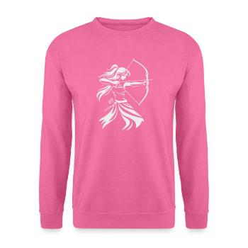 Silhouette d’archer avec arc - Sweat-shirt Unisexe - rose - Devant