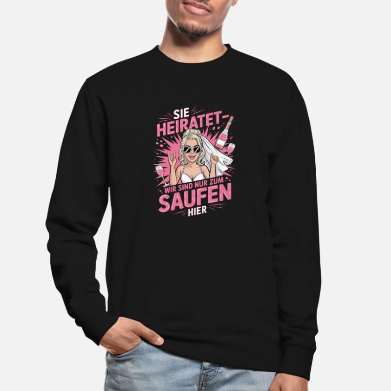Funny German Hen Party Sie Heiratet Design Unisex Pullover