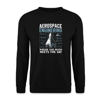 Aerospace Engineering Math Humor Design - Unisex Sweatshirt - black - Front - Alina (178cm) & Michal (187cm)