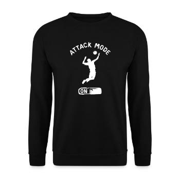 attack mode Volleyball - Beach Volleyball Players - Unisex Sweatshirt - black - Front - Alina (178cm) & Michal (187cm)