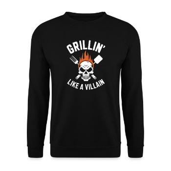 Griller le crâne Inferno T-Shirt Design - Sweat-shirt Unisexe - noir - Devant - Alina (178cm) & Michal (187cm)