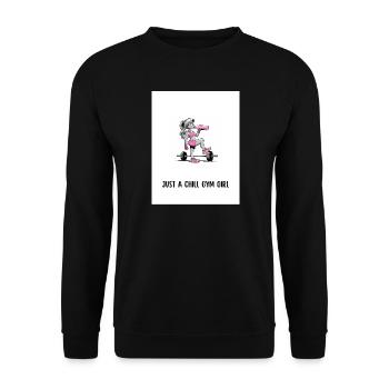 chill gym fille fitness illustration - Sweat-shirt Unisexe - noir - Devant - Alina (178cm) & Michal (187cm)