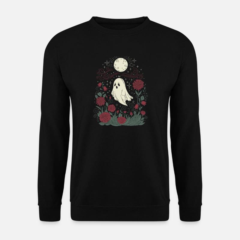 Geist und Rosen - Unisex Pullover - Schwarz