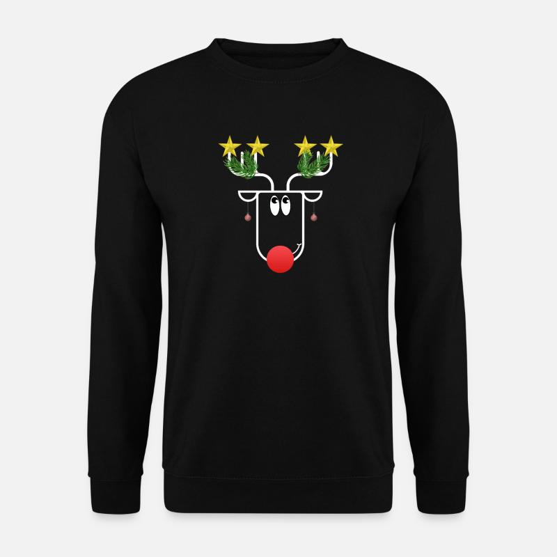 The somewhat different Christmas moose - mega funny - Unisex Sweatshirt - black