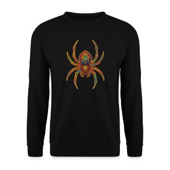 Ornement d’araignée arc-en-ciel - Sweat-shirt Unisexe - noir - Devant - Alina (178cm) & Michal (187cm)