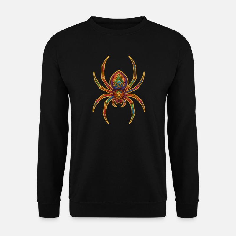 Rainbow Spider Ornament - Unisex Sweatshirt - black