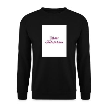 Étable? C’est pour les chevaux. - Sweat-shirt Unisexe - noir - Devant - Alina (178cm) & Michal (187cm)