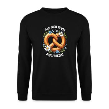 Pretzel dressed up Bavaria traditional costume bavarian funny - Unisex Sweatshirt - black - Front - Alina (178cm) & Michal (187cm)