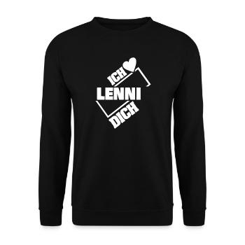 Couple Lenni - Unisex Sweatshirt - black - Front - Alina (178cm) & Michal (187cm)