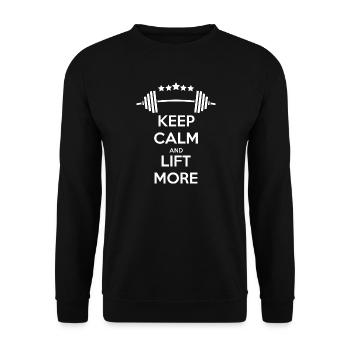 Keep Calm GYM: Strength & Motivation - Unisex Sweatshirt - black - Front - Alina (178cm) & Michal (187cm)