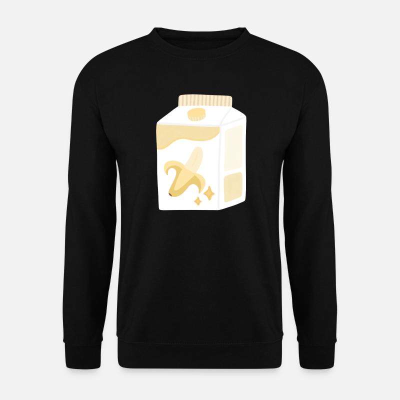 Bananenmilch Karton - Unisex Pullover - Schwarz